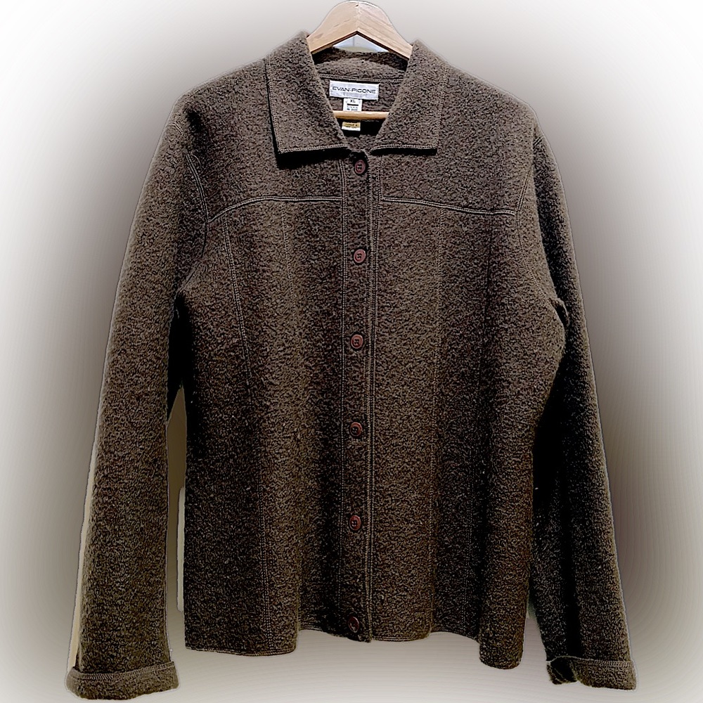 Evan-Picone Wool Button Down Fall Jacket- Pre-Loved Streamlined Great Condition